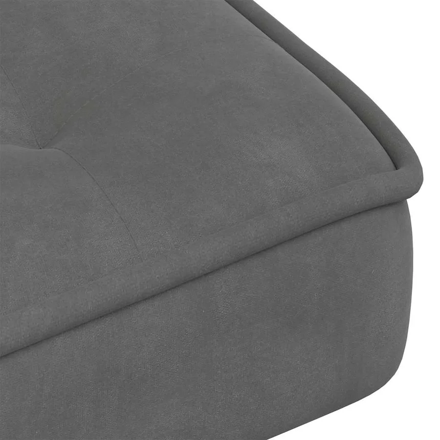 Chaise de relaxation gris foncé 64x74x84 cm velours - 8
