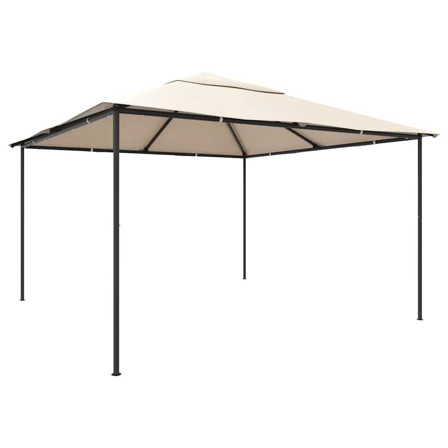 Chapiteau tente 4 x 4 m Acier Beige
