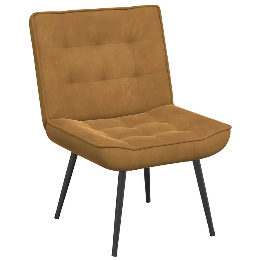 Chaise de relaxation marron 64x74x84 cm velours - 2