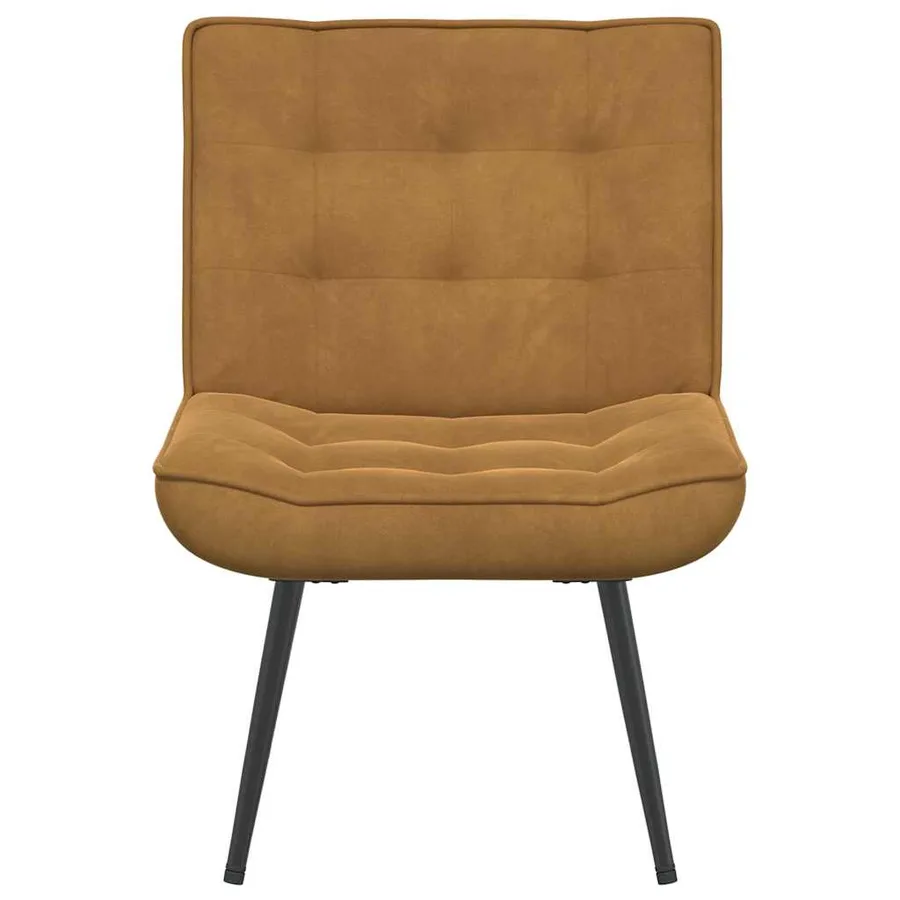 Chaise de relaxation marron 64x74x84 cm velours - 4