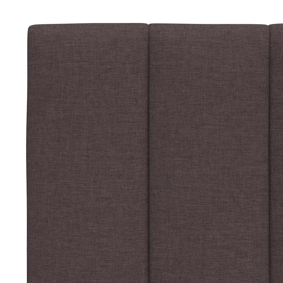 Lit avec matelas Hanko marron foncé 90x190 cm tissu - 11