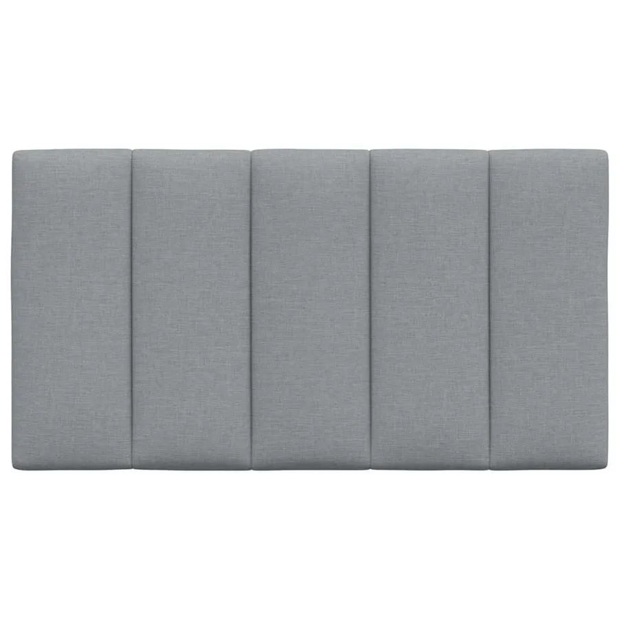 Coussin de tête de lit Hanko gris clair 80 cm tissu - 4