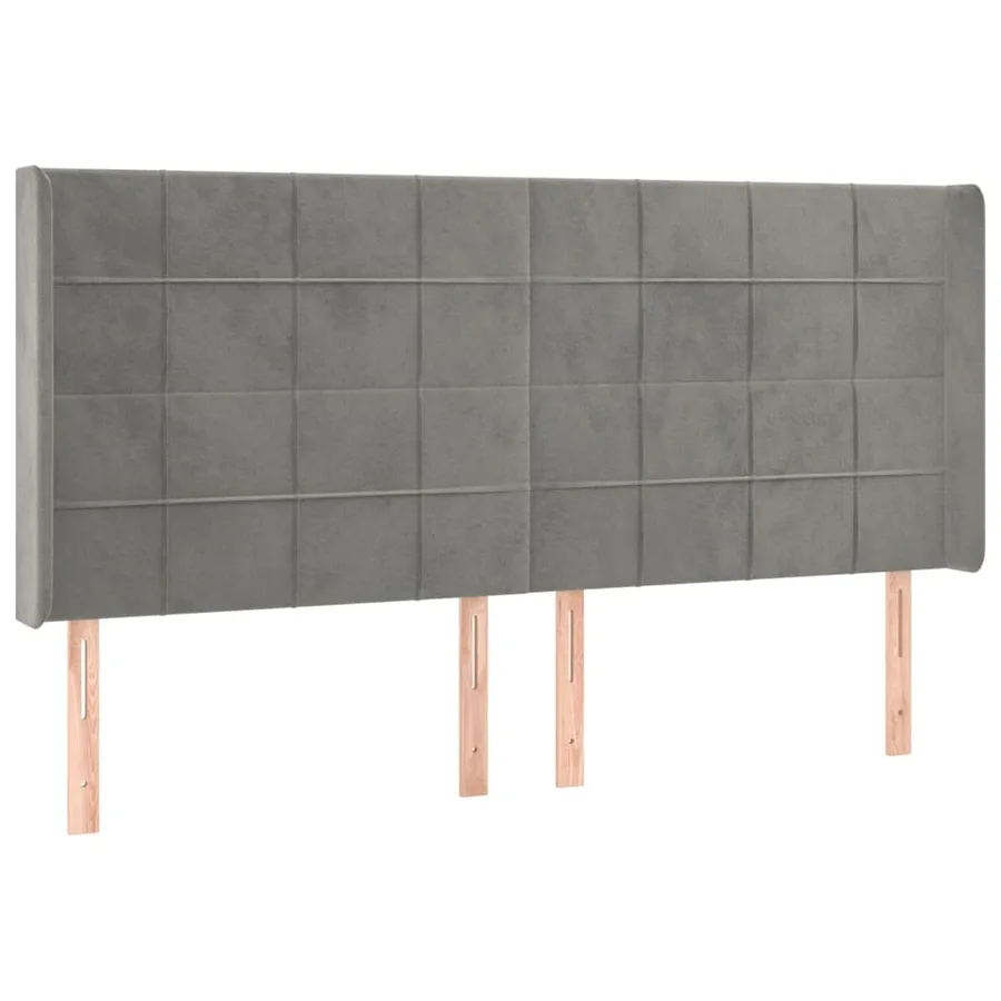 Sommier à lattes de lit matelas et LED Gris clair 160x200 cm - 7