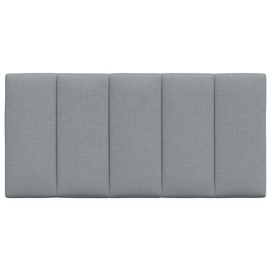 Coussin de tête de lit Hanko gris clair 100 cm tissu - 4
