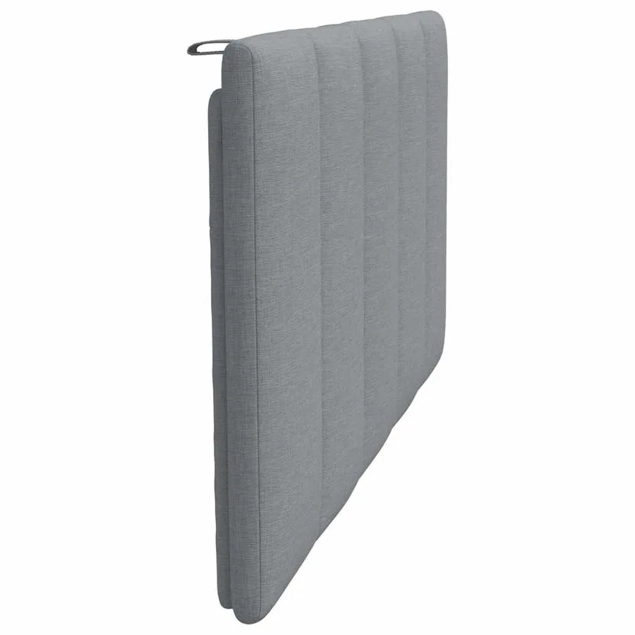 Coussin de tête de lit Hanko gris clair 100 cm tissu - 5