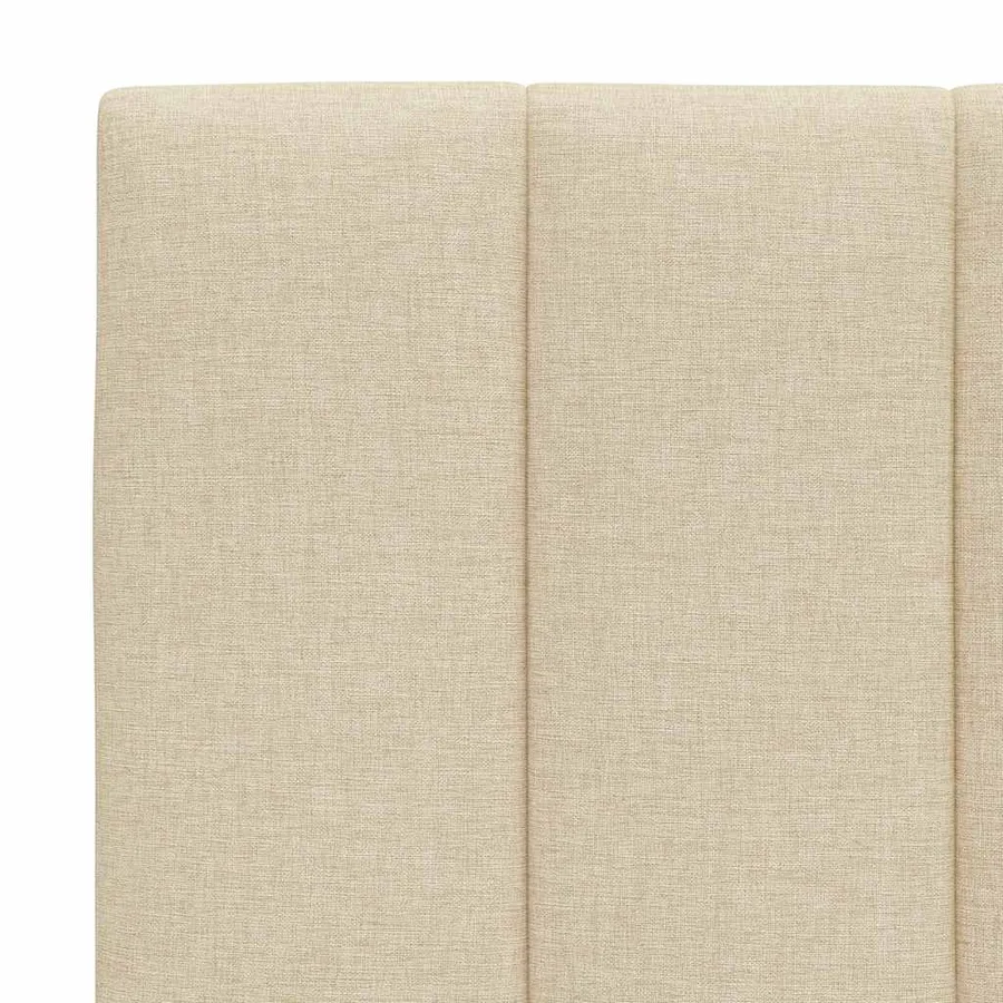 Lit avec matelas Hanko crème 100x200 cm tissu - 11