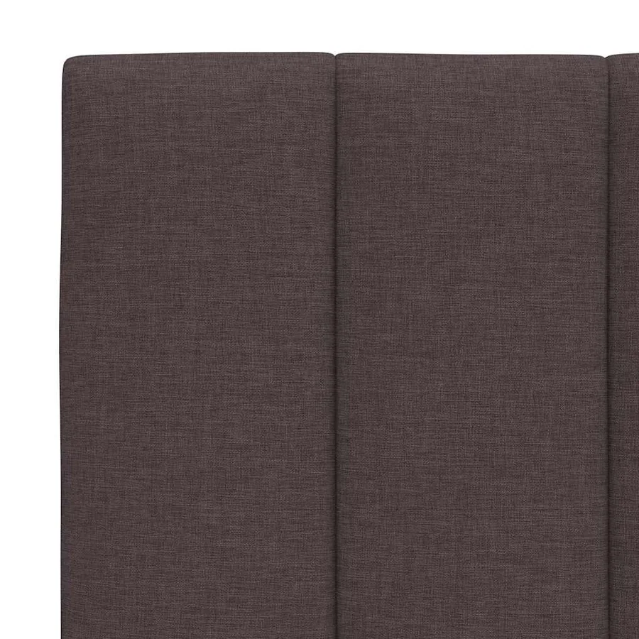 Lit avec matelas Hanko marron foncé 80x200 cm tissu - 11