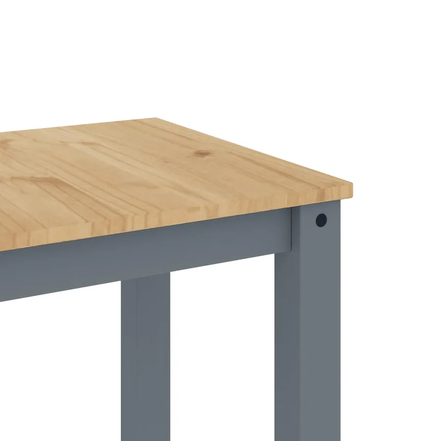 Ensemble à manger PANAMA 4 pcs gris bois de pin massif - 14