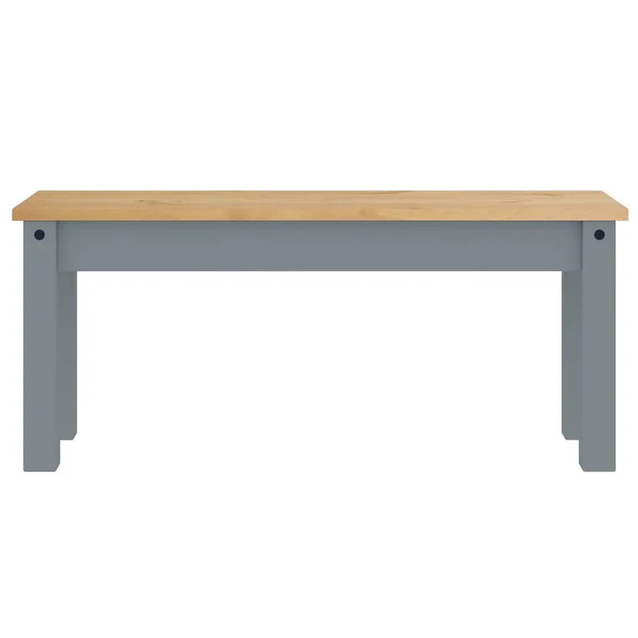 Ensemble à manger PANAMA 4 pcs gris bois de pin massif - 9