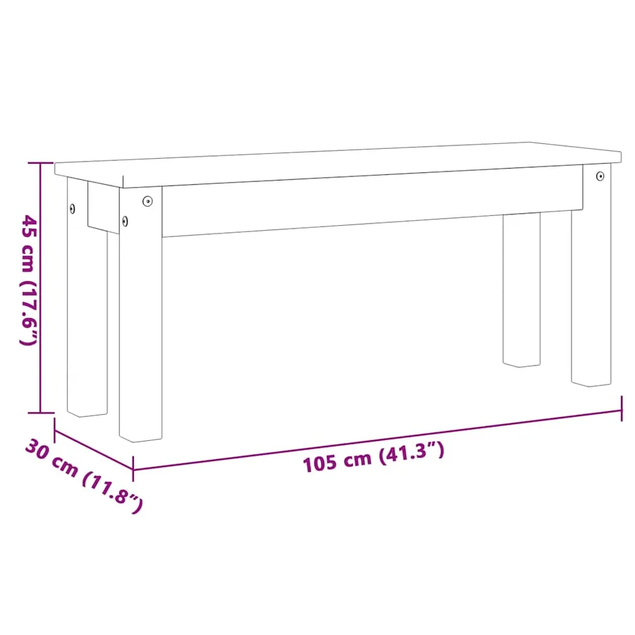 Ensemble à manger PANAMA 3 pcs bois de pin massif - 13