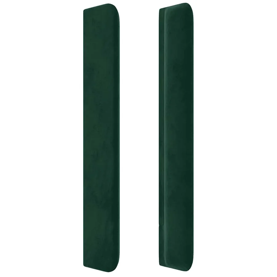 Tête de lit avec oreilles Vert foncé 93x16x118/128 cm Velours - 4