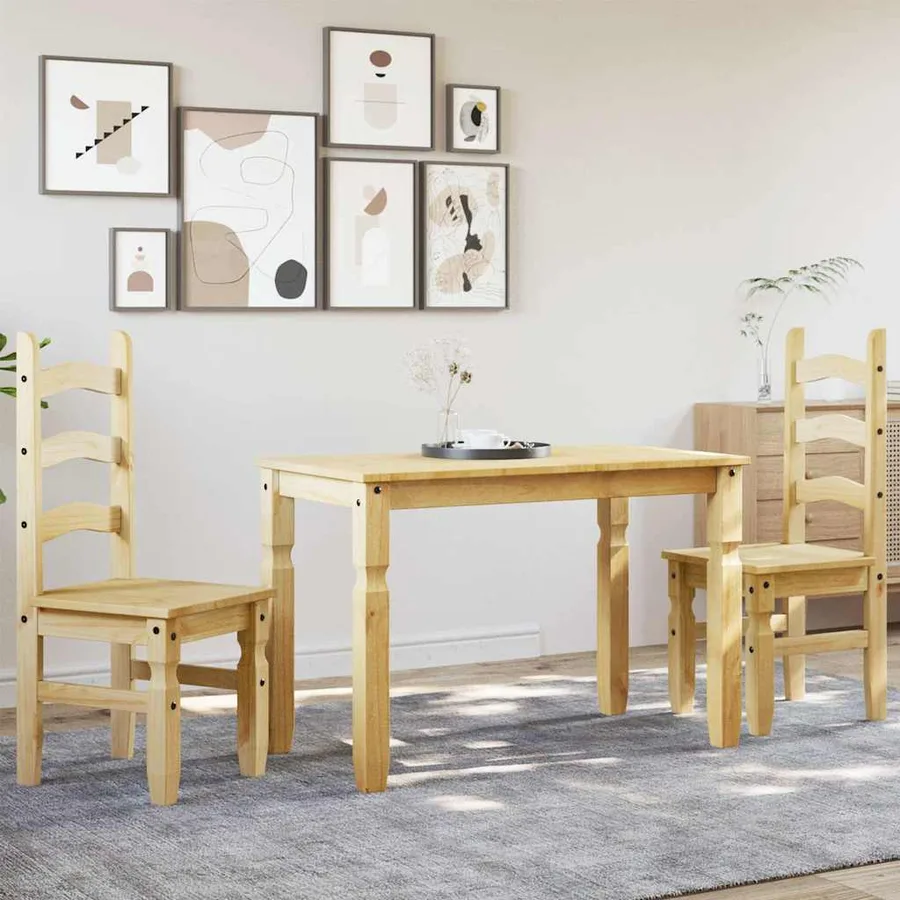 Ensemble à manger PANAMA 3 pcs bois de pin massif - 3