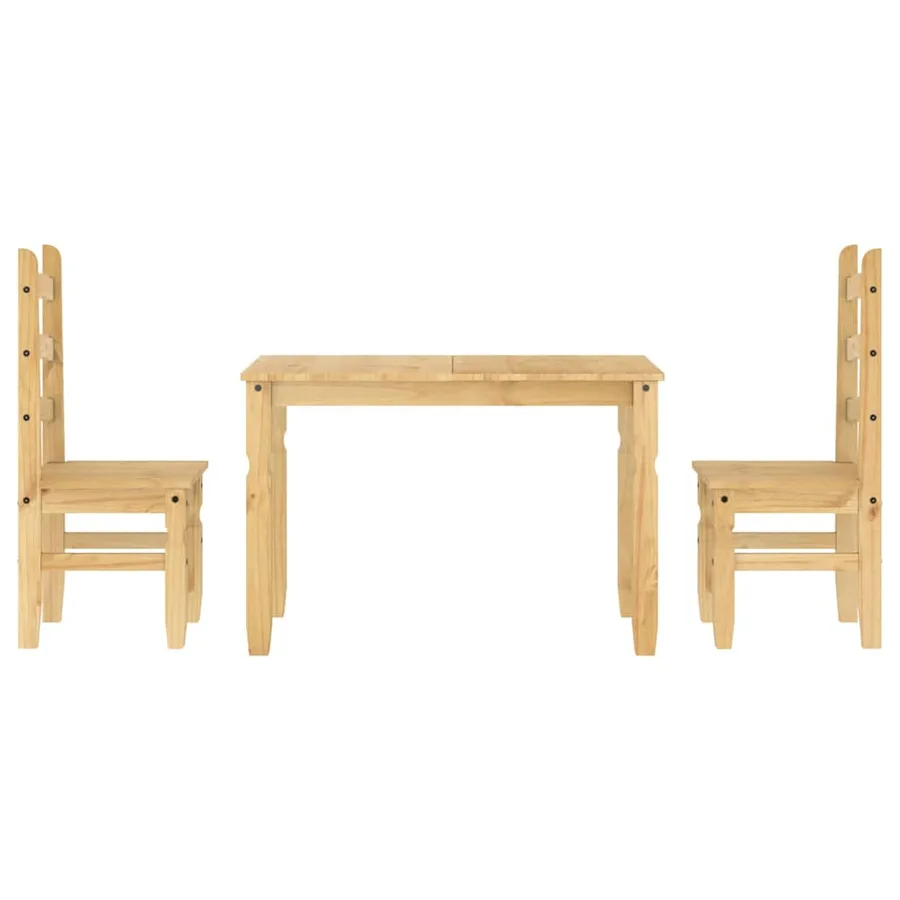 Ensemble à manger PANAMA 3 pcs bois de pin massif - 7