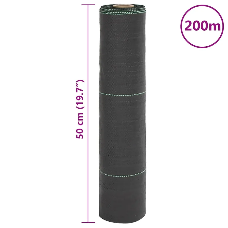 Membrane anti-mauvaises herbes noir 0,5x200 m PP - 8