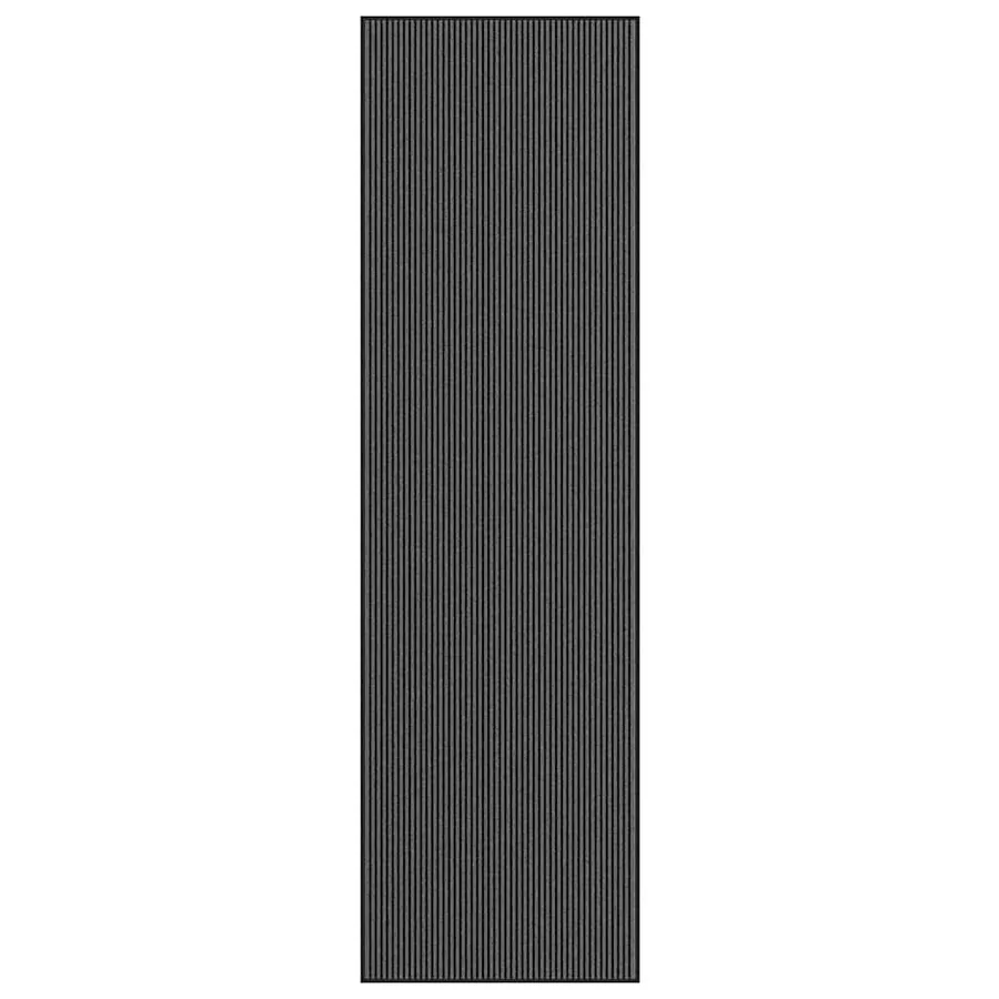 Paillasson noir et gris à rayures 115x400 cm