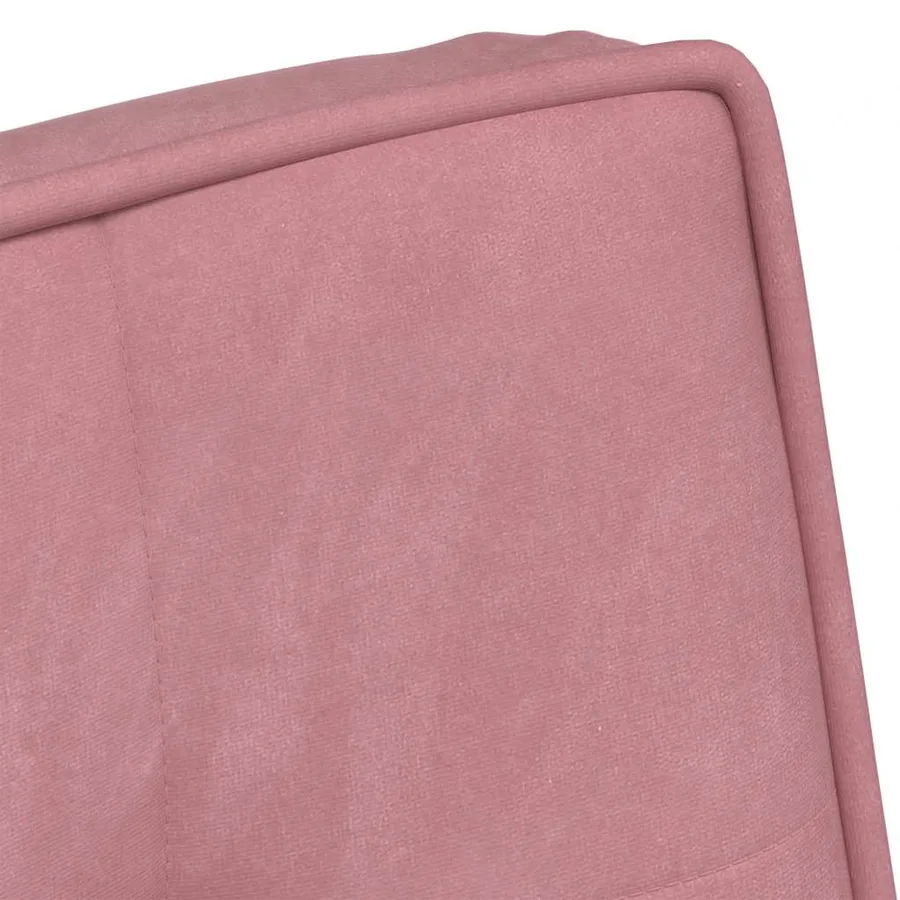 Chaise de relaxation avec tabouret Rose Velours - 9