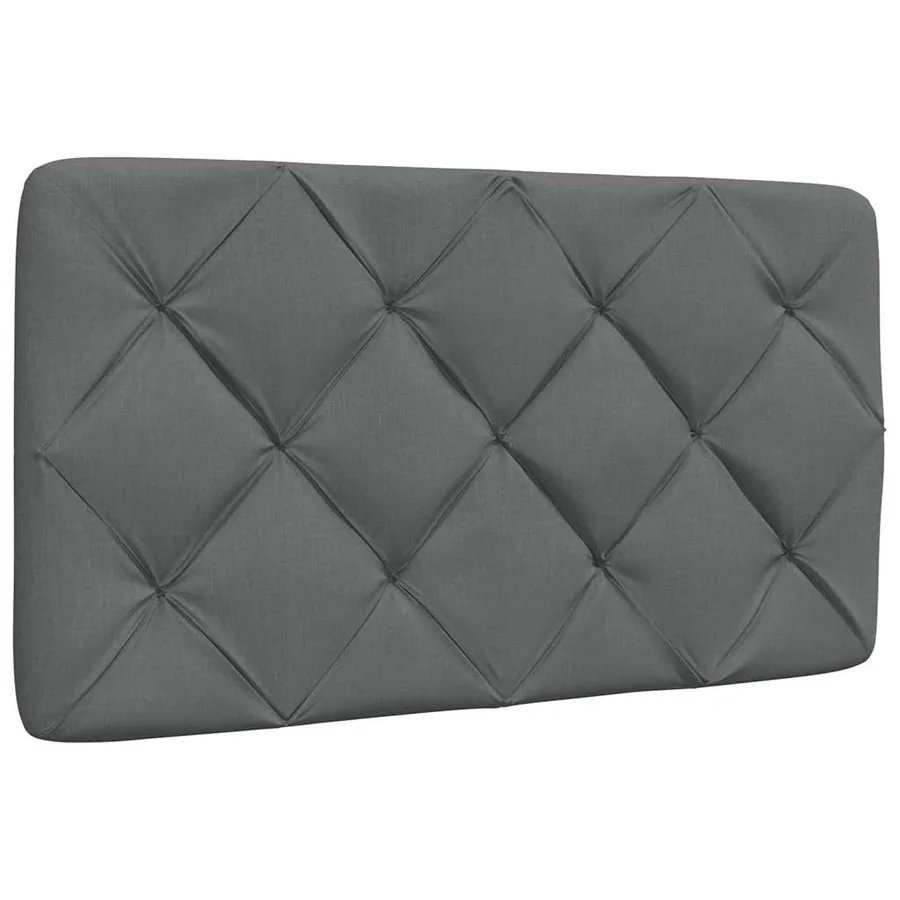 Cadre de lit sans matelas gris foncé 90x200 cm tissu - 7