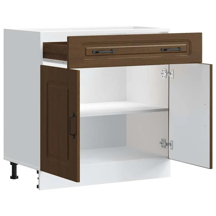 Armoire de cuisine Kalmar chêne marron bois d'ingénierie - 5
