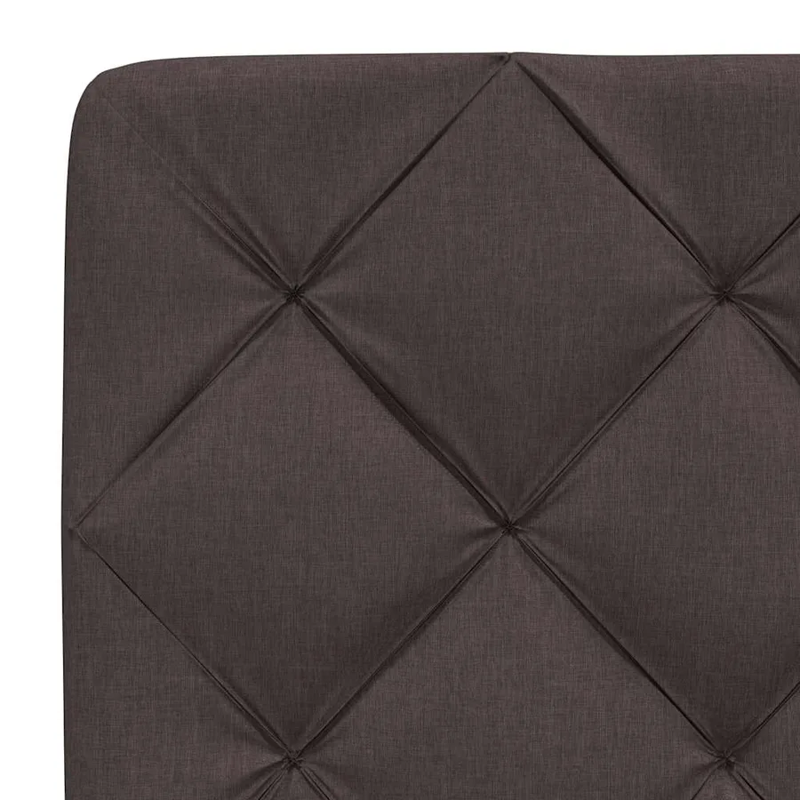 Lit avec matelas marron foncé 90x190 cm tissu - 11