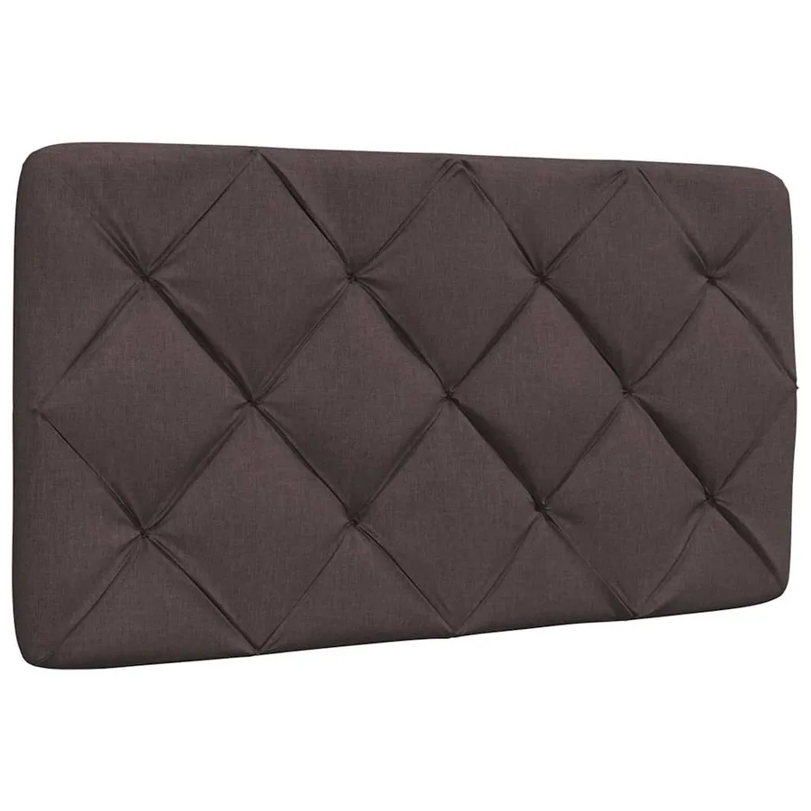 Lit avec matelas marron foncé 90x200 cm tissu - 9