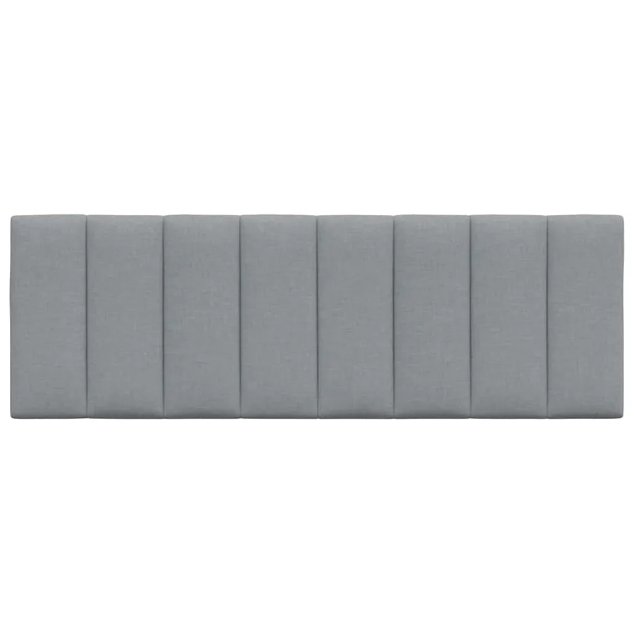 Coussin de tête de lit Hanko gris clair 120 cm tissu - 4