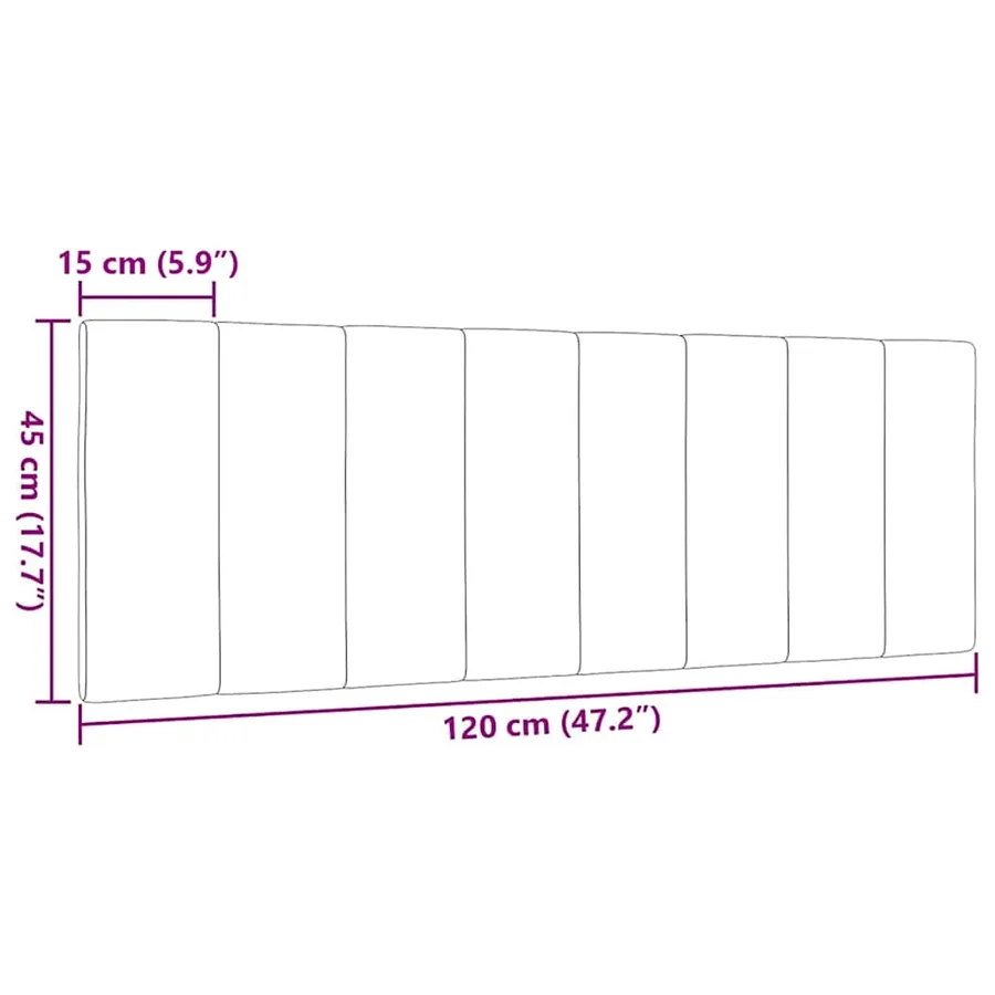 Coussin de tête de lit Hanko gris clair 120 cm tissu - 9
