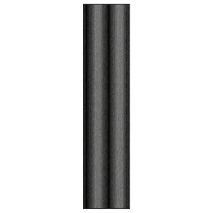 Paillasson noir et gris à rayures 115x500 cm