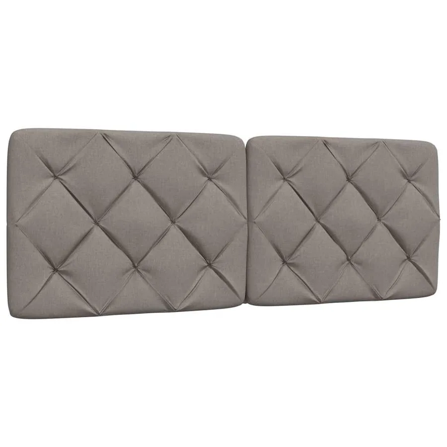 Cadre de lit sans matelas taupe 140x200 cm tissu - 7