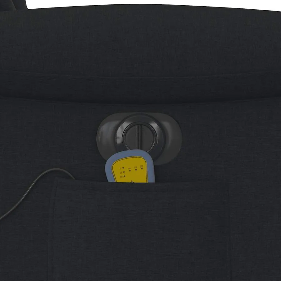 Fauteuil de massage inclinable électrique Noir Tissu - 12