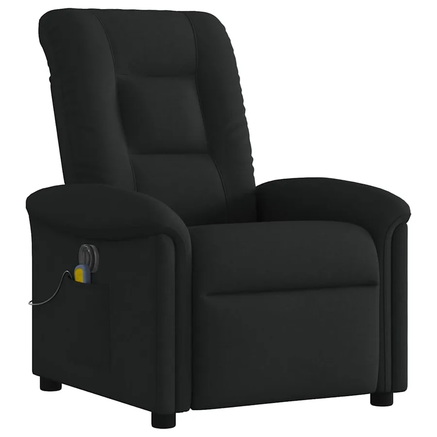 Fauteuil de massage inclinable électrique Noir Tissu - 4