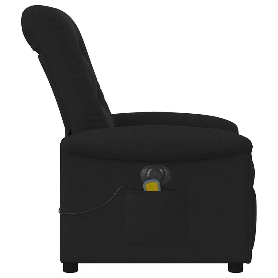 Fauteuil de massage inclinable électrique Noir Tissu - 6