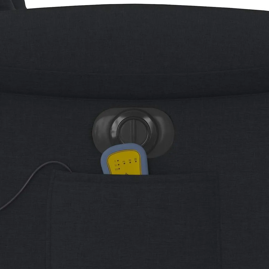 Fauteuil inclinable de massage électrique Noir Tissu - 15