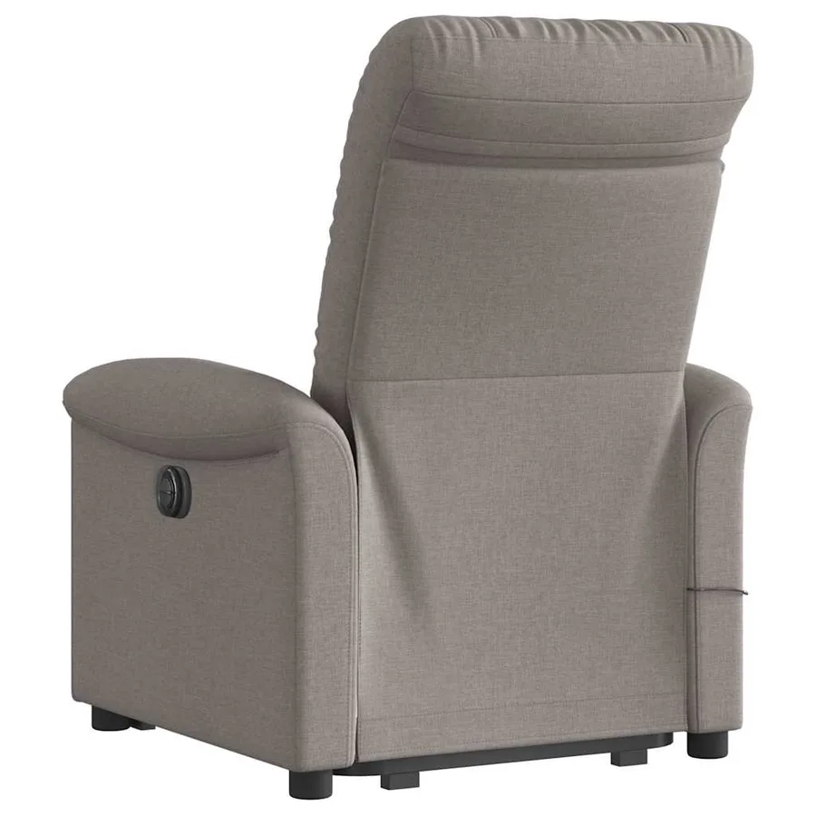 Fauteuil inclinable de massage Taupe Tissu - 6