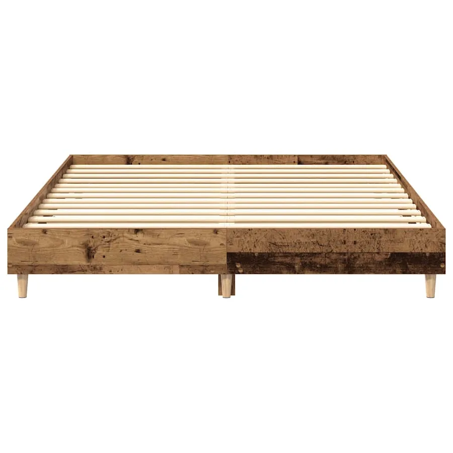 Cadre de lit sans matelas vieux bois 140x200 cm bois ingénierie - 5