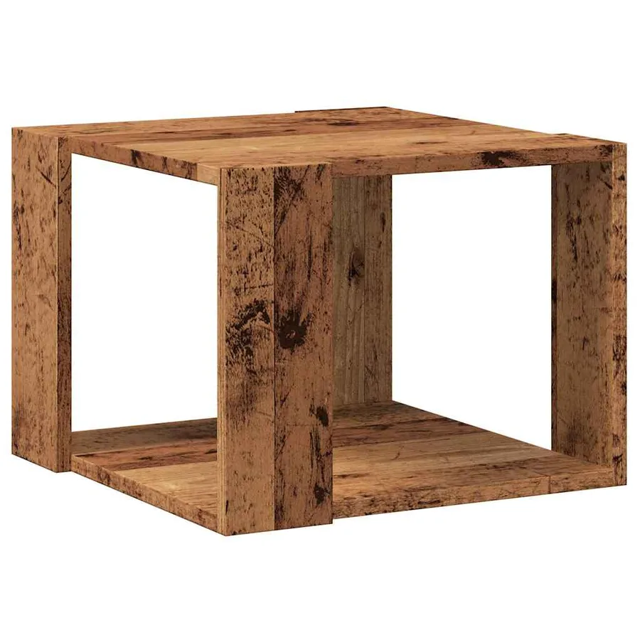 Table basse vieux bois 40x40x30 cm bois d'ingénierie - 2