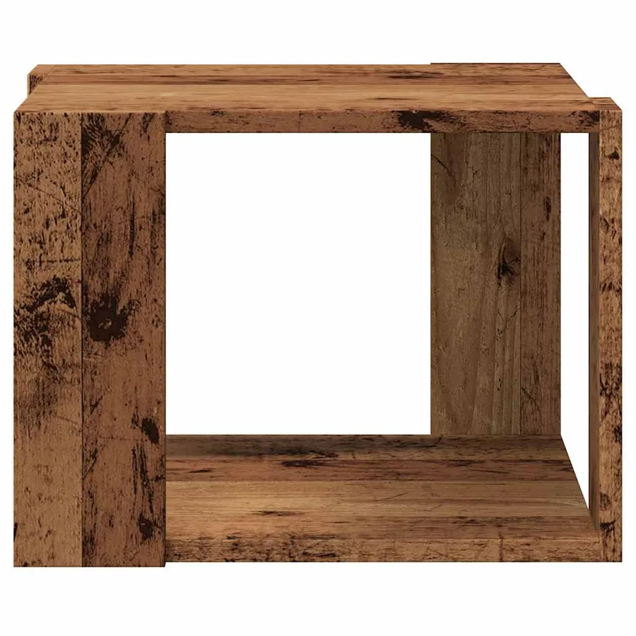 Table basse vieux bois 40x40x30 cm bois d'ingénierie - 4