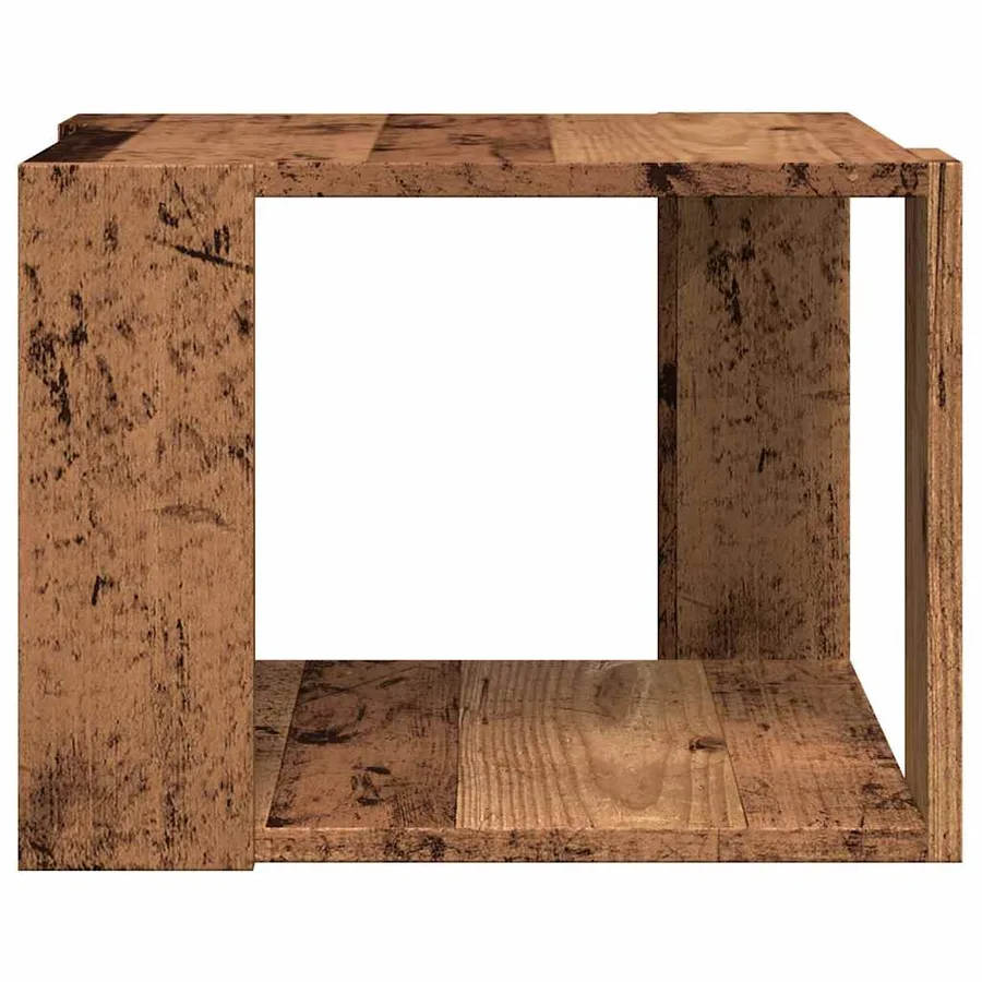 Table basse vieux bois 40x40x30 cm bois d'ingénierie - 5