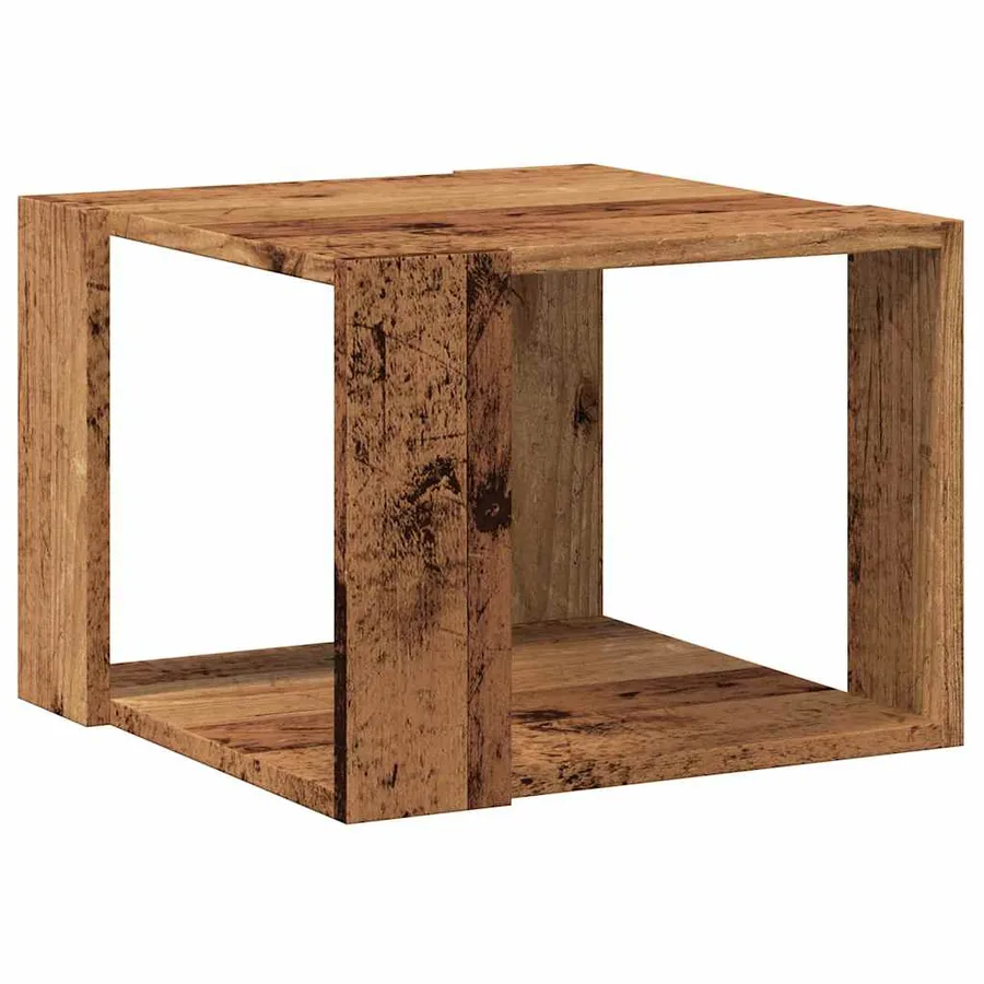 Table basse vieux bois 40x40x30 cm bois d'ingénierie - 6