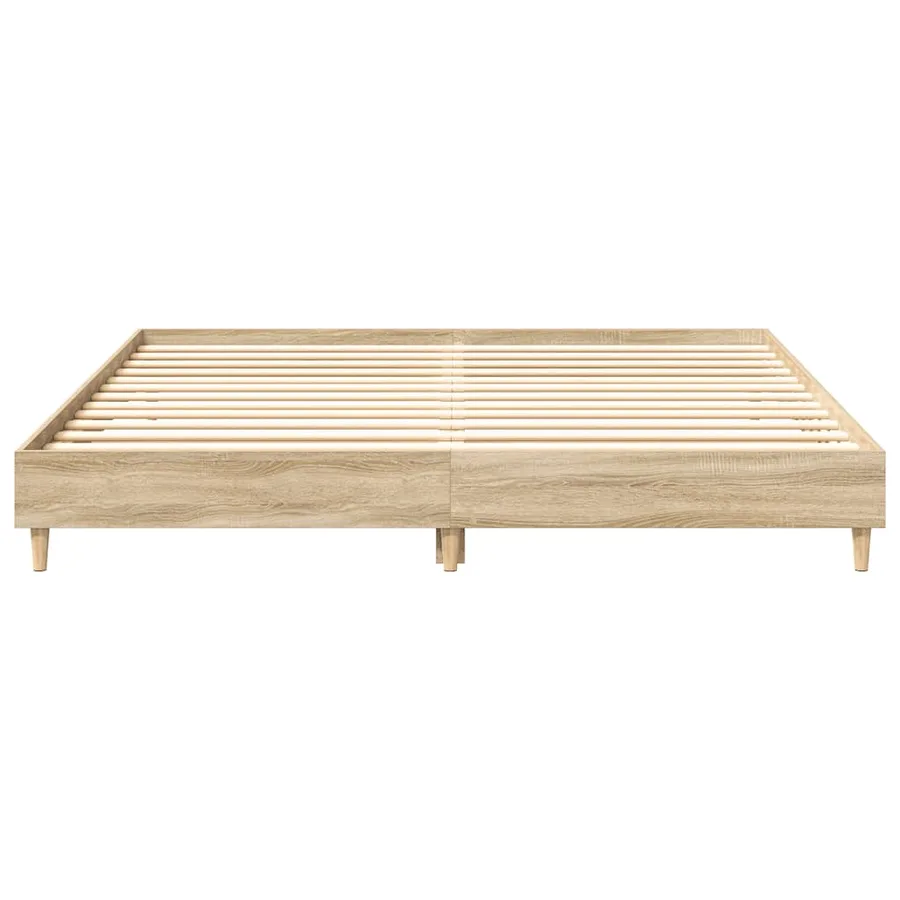 Cadre de lit sans matelas chêne sonoma 160x200 cm - 5