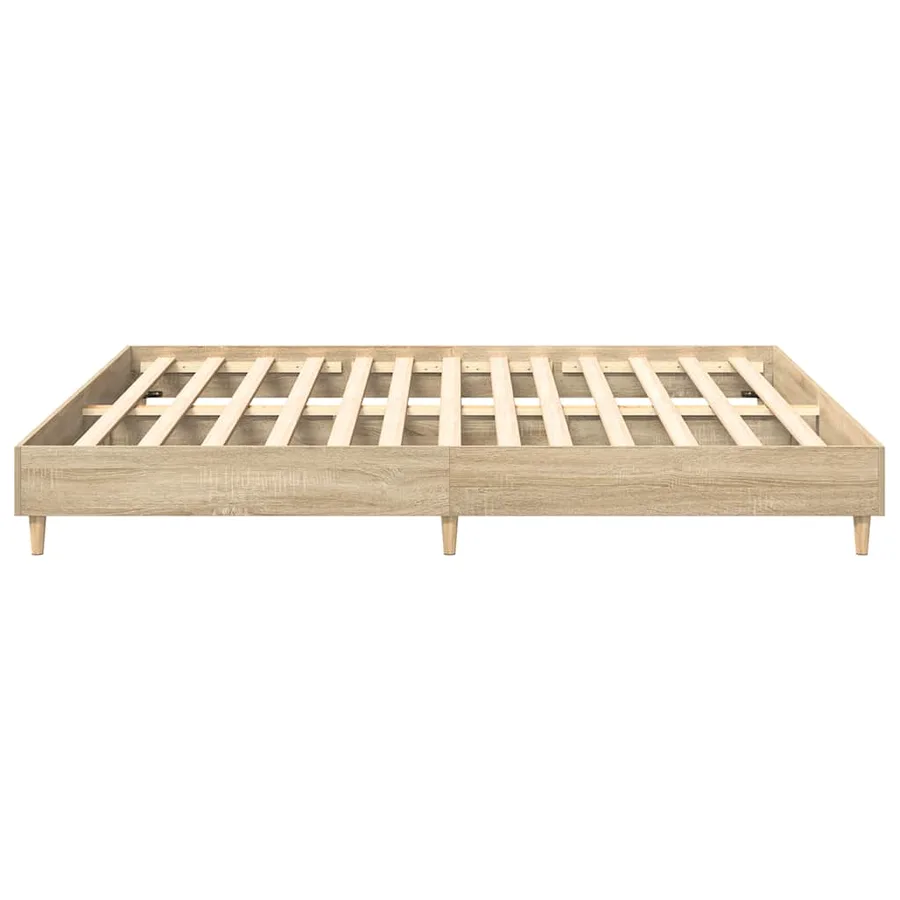 Cadre de lit sans matelas chêne sonoma 160x200 cm - 6