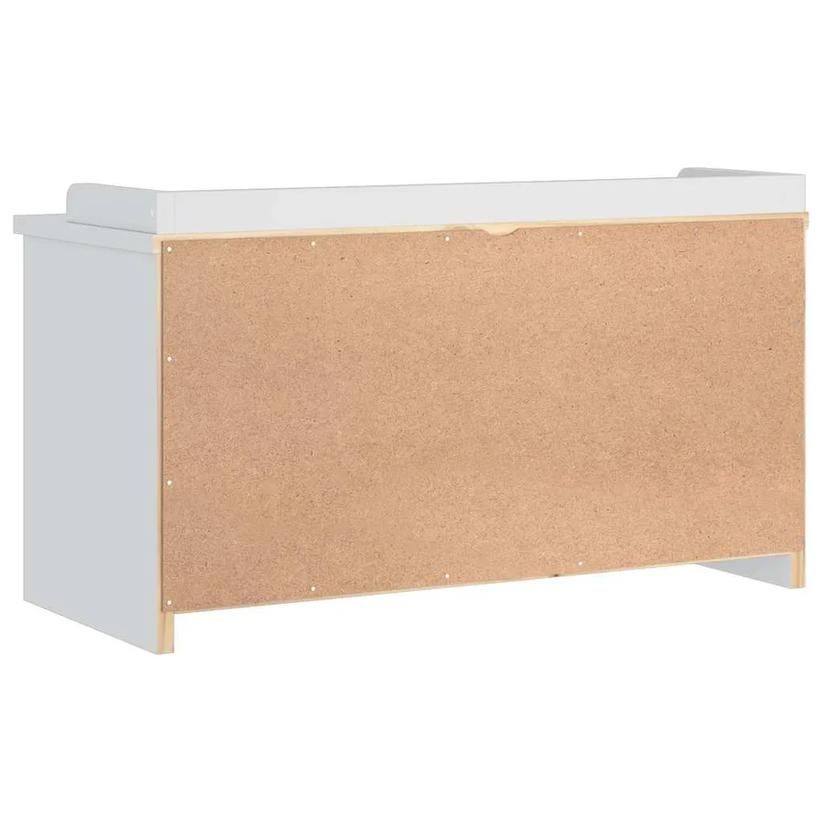 Banc de couloir SANDNES blanc 87x40x50 cm bois de pin massif - 7