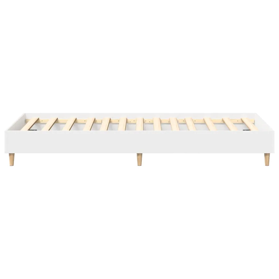 Cadre de lit sans matelas blanc 90x190 cm bois d'ingénierie - 5