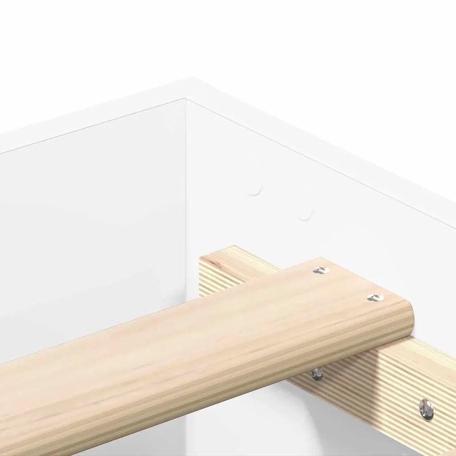 Cadre de lit sans matelas blanc 90x190 cm bois d'ingénierie - 7