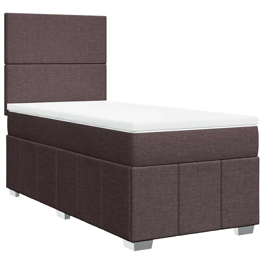 Sommier à lattes de lit avec matelas Marron foncé 90x200 cm - 3