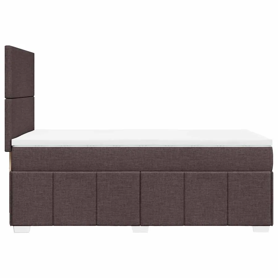 Sommier à lattes de lit avec matelas Marron foncé 90x200 cm - 7