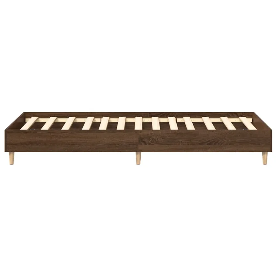 Cadre de lit sans matelas chêne marron 90x190cm bois ingénierie - 6