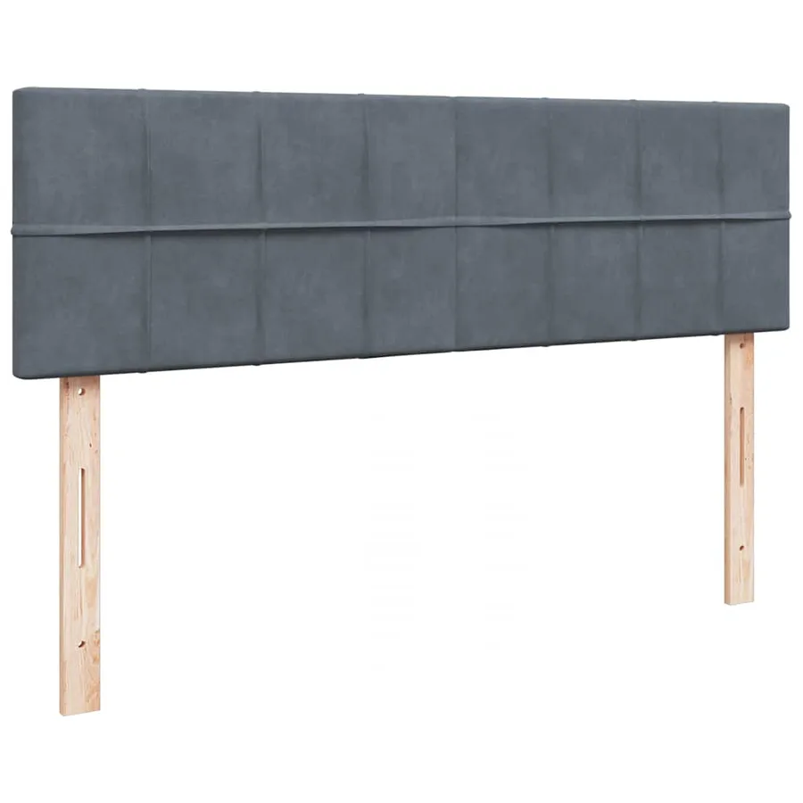 Cadre de lit ottoman avec matelas gris foncé 140x200 cm velours - 7