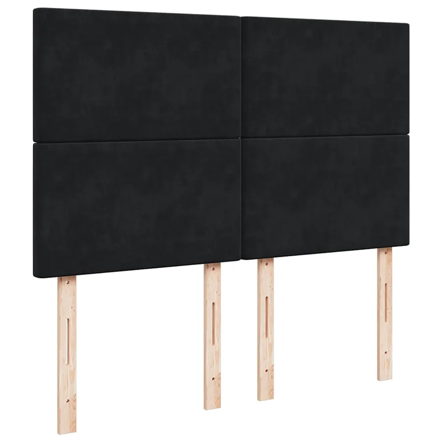 Cadre de lit ottoman avec matelas noir 140x200 cm velours - 12