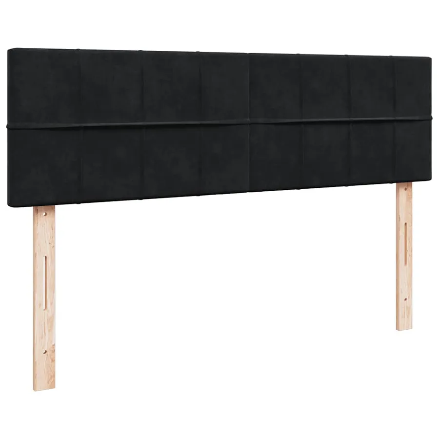 Cadre de lit ottoman avec matelas noir 140x200 cm velours - 8