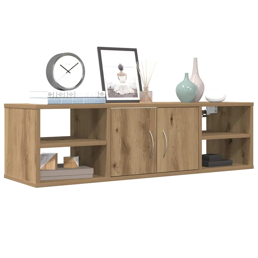 Armoire murale chêne artisanal 101x30x29 cm bois d'ingénierie - 3